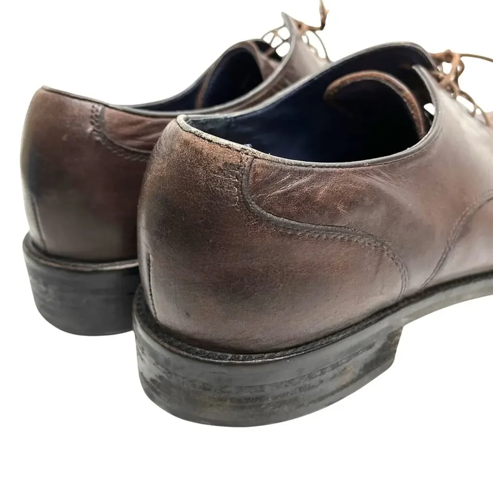 Cole Haan Grand OS Mens Dark Brown Genuine Leather Oxford Dress Shoes sz 11